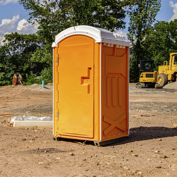 how often are the porta potties cleaned and serviced during a rental period in Feather Sound